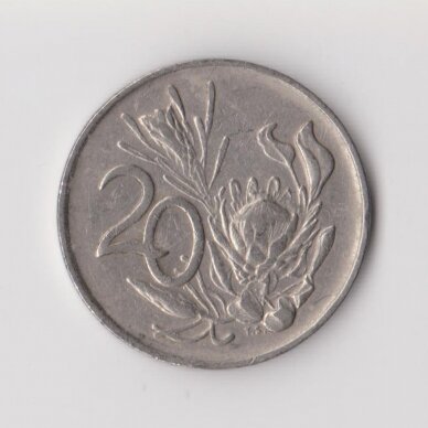 SOUTH AFRICA 20 CENTS 1983 KM # 86 XF