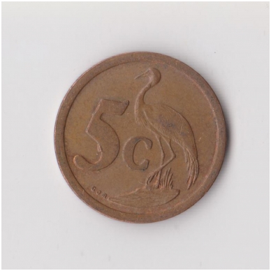 SOUTH AFRICA 5 CENTS 1991 KM # 134 VF