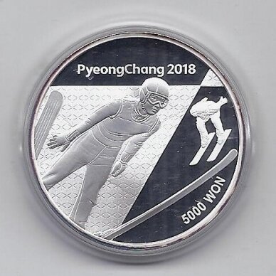 SOUTH KOREA 5000 WON 2017 KM # new PROOF Žiemos Olimpiada