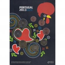 PORTUGAL 2013 OFFICIAL EURO COINS SET IN A COINCARD