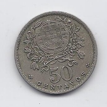 PORTUGAL 50 CENTAVOS 1957 KM # 577 VF