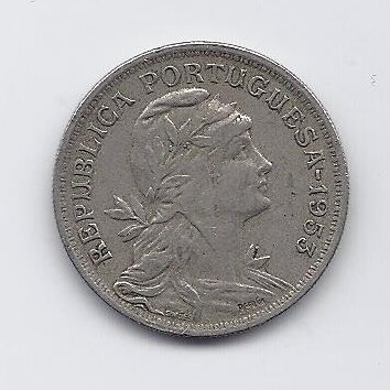 PORTUGAL 50 CENTAVOS 1953 KM # 577 VF 1