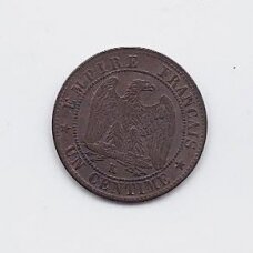 PRANCŪZIJA 1 CENTIME 1856 K KM # 775.5 VF/XF