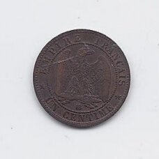 PRANCŪZIJA 1 CENTIME 1861 BB KM # 795.2 VF