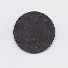 PRANCŪZIJA 2 CENTIMES 1854 W KM # 776.7 VF