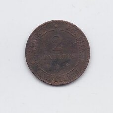 PRANCŪZIJA 2 CENTIMES 1878 A KM # 827.1 VF