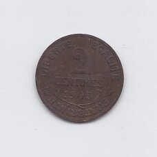 PRANCŪZIJA 2 CENTIMES 1903 KM # 841 VF