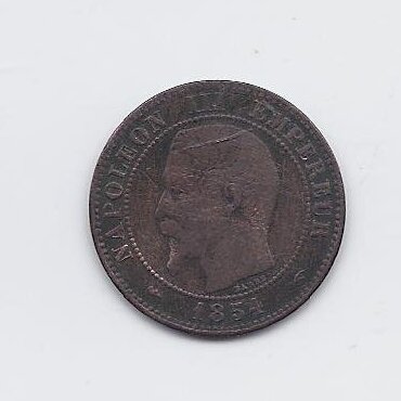 PRANCŪZIJA 2 CENTIMES 1854 A KM # 776.1 VF 1