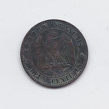 PRANCŪZIJA 2 CENTIMES 1854 A KM # 776.1 VF