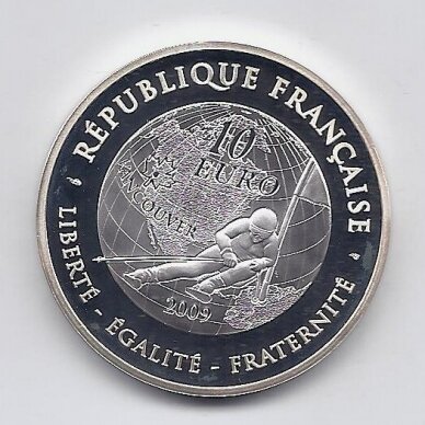 FRANCE 10 EURO 2009 KM # 1634 PROOF Alpine Skiing 1