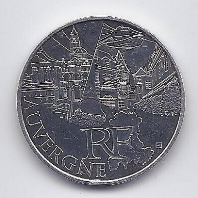 PRANCŪZIJA 10 EURO 2011 KM # 1728 XF Auvergne