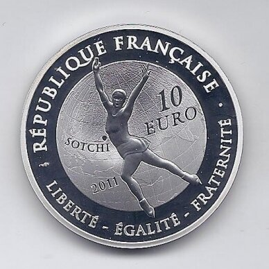 PRANCŪZIJA 10 EURO 2011 KM # 1838 PROOF Dailusis čiuožimas 1