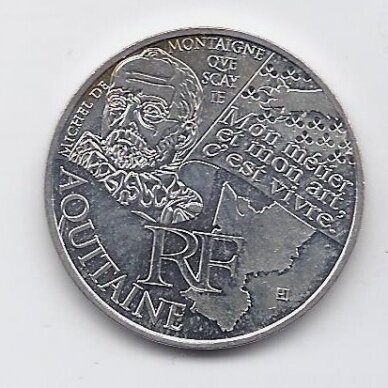 PRANCŪZIJA 10 EURO 2012 KM # 1863 AU Aquitaine