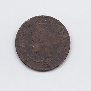 FRANCE 2 CENTIMES 1878 A KM # 827.1 VF 1