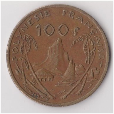 PRANCŪZŲ POLINEZIJA 100 FRANCS 1986 KM # 14 VF