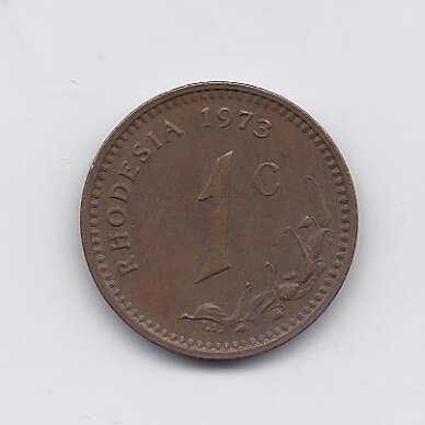 RODEZIJA 1 CENT 1973 KM # 10 VF