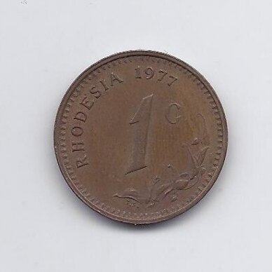 RODEZIJA 1 CENT 1977 KM # 10 VF