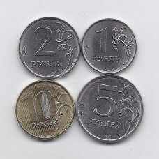 RUSSIA 2020 FOUR COINS SET: 1 TO 10 ROUBLES