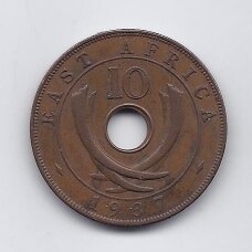 RYTŲ AFRIKA 10 CENTS 1937 KN KM # 26 VF