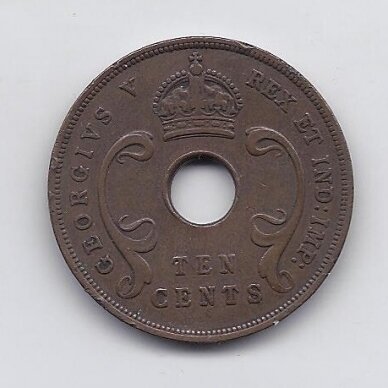 RYTŲ AFRIKA 10 CENTS 1922 KM # 19 VF 1