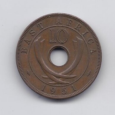 RYTŲ AFRIKA 10 CENTS 1951 KM # 34 VF