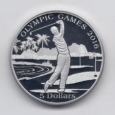 SALIAMONO SALOS 5 DOLLARS 2015 KM # new PROOF Golfas