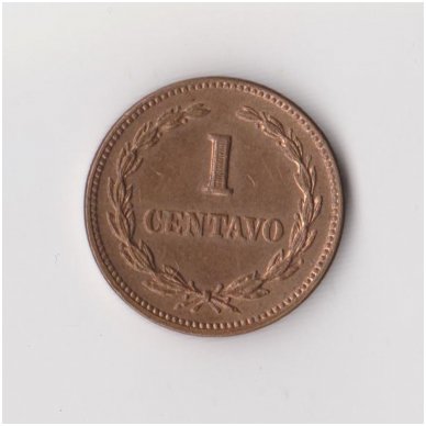 SALVADORAS 1 CENTAVO 1972 KM # 135.1 VF/XF