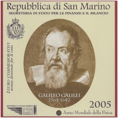 SAN MARINO 2 EURO 2005 GALILEO GALILEI 1