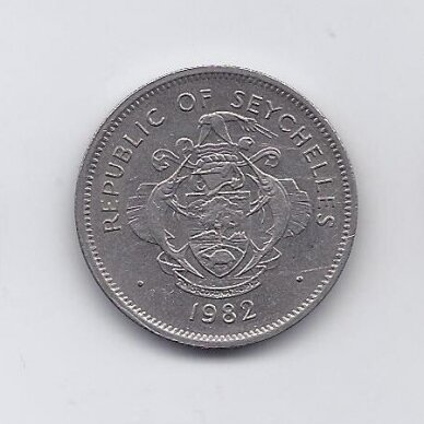 SEIŠELIAI 1 RUPEE 1982 KM # 50.1 VF 1