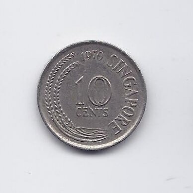 SINGAPŪRAS 10 CENTS 1970 KM # 3 VF