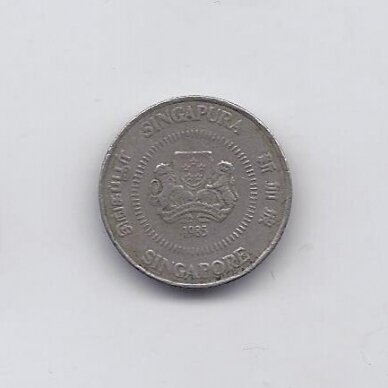 SINGAPORE 10 CENTS 1985 KM # 51 VF 1