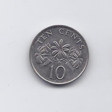 SINGAPŪRAS 10 CENTS 1991 KM # 51 VF