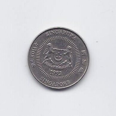 SINGAPŪRAS 10 CENTS 1993 KM # 100 VF 1