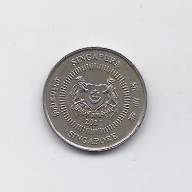 SINGAPŪRAS 10 CENTS 2011 KM # 100 VF 1