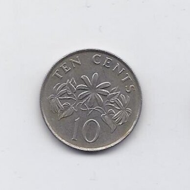 SINGAPŪRAS 10 CENTS 2011 KM # 100 VF