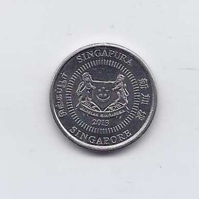 SINGAPŪRAS 10 CENTS 2013 KM # 346 AU 1