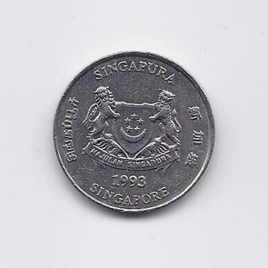 SINGAPŪRAS 20 CENTS 1993 KM # 101 VF 1