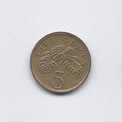 SINGAPŪRAS 5 CENTS 1987 KM # 50 VF