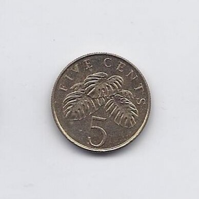 SINGAPŪRAS 5 CENTS 1997 KM # 99 VF/XF