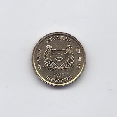 SINGAPŪRAS 5 CENTS 2010 KM # 99 XF 1