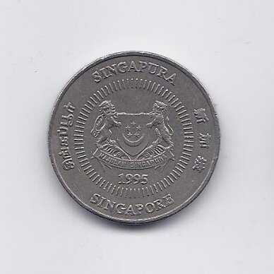 SINGAPŪRAS 50 CENTS 1995 KM # 102 VF 1