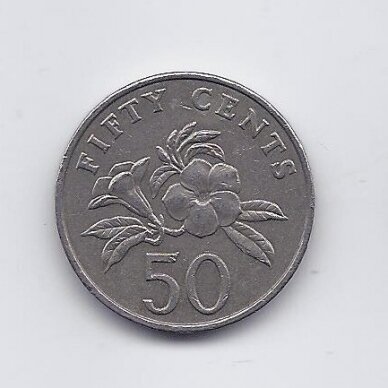 SINGAPŪRAS 50 CENTS 1995 KM # 102 VF