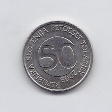 SLOVENIA 50 TOLARJEV 2003 KM # 52 VF/XF