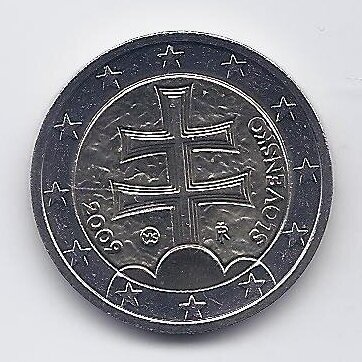 SLOVAKIJA 2 EURO 2009 KM # 102 UNC