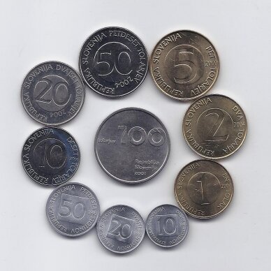 SLOVĖNIJA 1992 - 2006 m. 10 monetų rinkinys 1