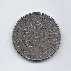 ŠRI LANKA 1 RUPEE 2004 KM # 136a VF