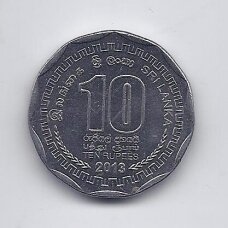 ŠRI LANKA 10 RUPEES 2013 KM # 215 F Vavunija