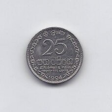 ŠRI LANKA 25 CENTS 1994 KM # 141.2 VF/XF