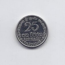 SRI LANKA 25 CENTS 2002 KM # 141a XF