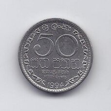 ŠRI LANKA 50 CENTS 1994 KM # 135.2 XF